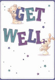 Radiating playful joy and genuine comfort, this get well card channels the warmth of South Harrow's welcoming spirit. Two adorable companions-a soft teddy and a spirited puppy-spring to life as they balance and support the bold, colourful letters spelling out 'Get Well.' Indigo and teal text pulses with bright energy against a gentle cream-white backdrop, the contrast inviting optimism and cheer. Blue and purple stars, scattered across the scene, add a whimsical sparkle, reminiscent of the hopeful touches in a local South Harrow bouquet. Every detail of the illustrated fur invites touch, their plushness promising solace-much like the soothing embrace of fresh flowers delivered from a nearby florist across Alexandra Park or Roxeth. More than a simple card, it's a heartfelt gesture: a narrative in ink and colour, designed to soothe, lift spirits, and remind the recipient they're cared for, with each artistic detail as intentional as a carefully arranged bloom.